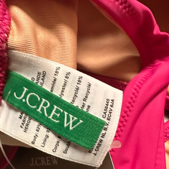 J. CREW Fuchsia Ruched V-neck one-piece - Various Sizes - Style BC116 - NWT - Picture 5 of 8